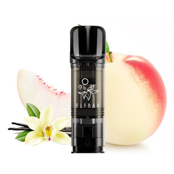 (2x) Elf Bar ELFA Pod Vanilla White Peach