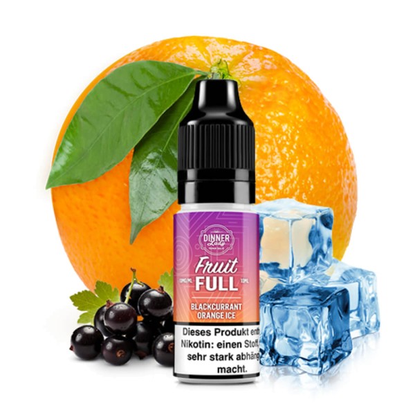Dinner Lady Nikotinsalz FRUIT FULL Blackcurrant Orange Ice