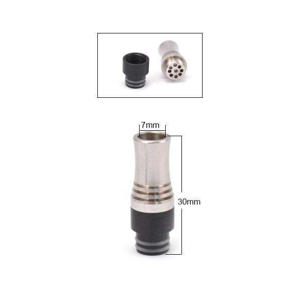 510 Delrin Stainless Steel Airflow Drip Tip