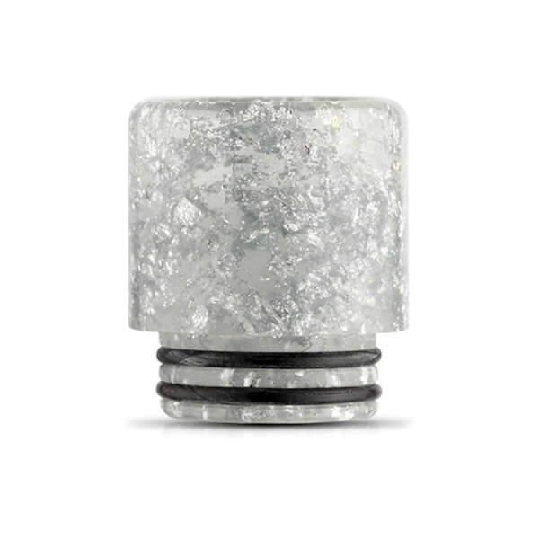 810 Silver Flower Resin Drip Tip