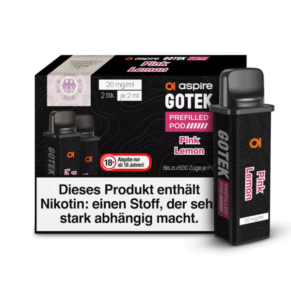 (2x) Aspire GoTek Pod Pink Lemon