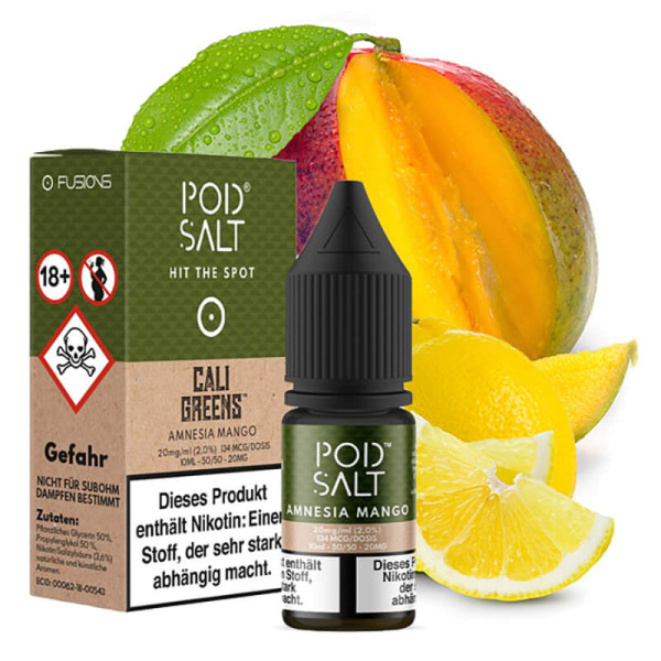 Pod Salt FUSION Cali Greens Amnesia Mango Nikotinsalz