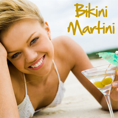 Pink Spot Bikini Martini