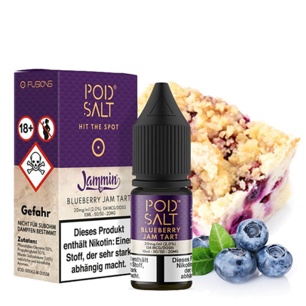Pod Salt FUSION Jammin Blueberry Jam Tart Nikotinsalz