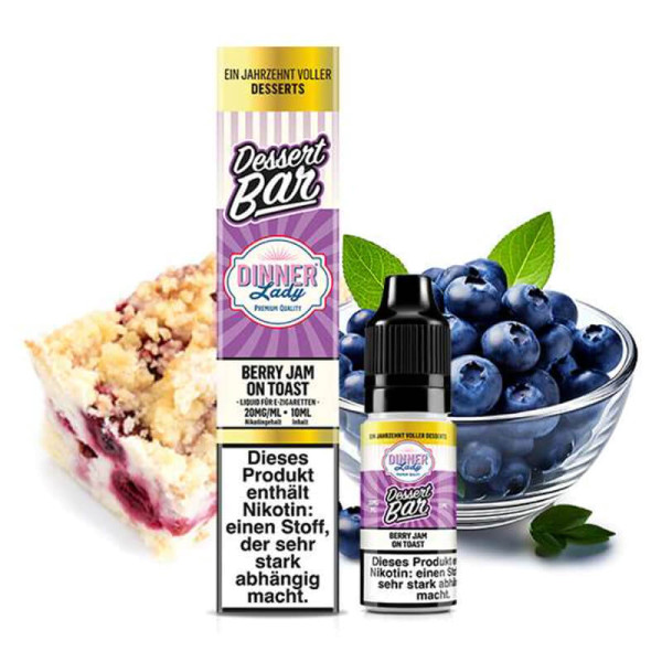 Dinner Lady Nikotinsalz Dessert Bar Berry Jam on Toast