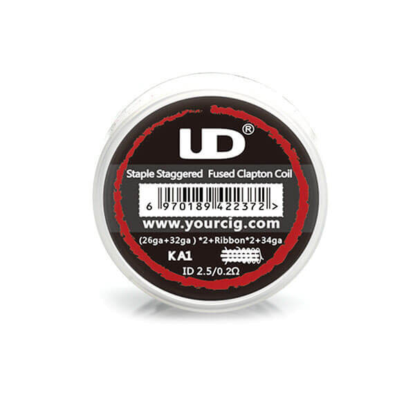 (10x) UD Prebuilt Kanthal A1 Staple Staggered Fused Clapton Coils 0.2 Ohm
